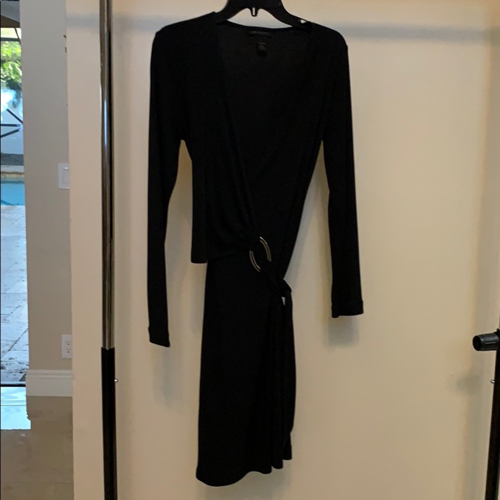 Black wrap dress